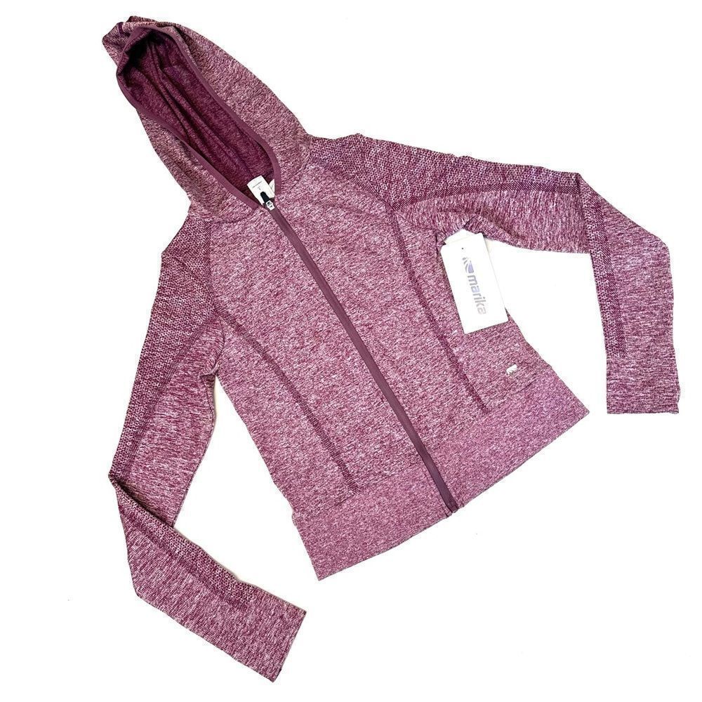 NWT Marika Women’s Zip-Up Hoodie Jacket - Heather Burgundy, Size S